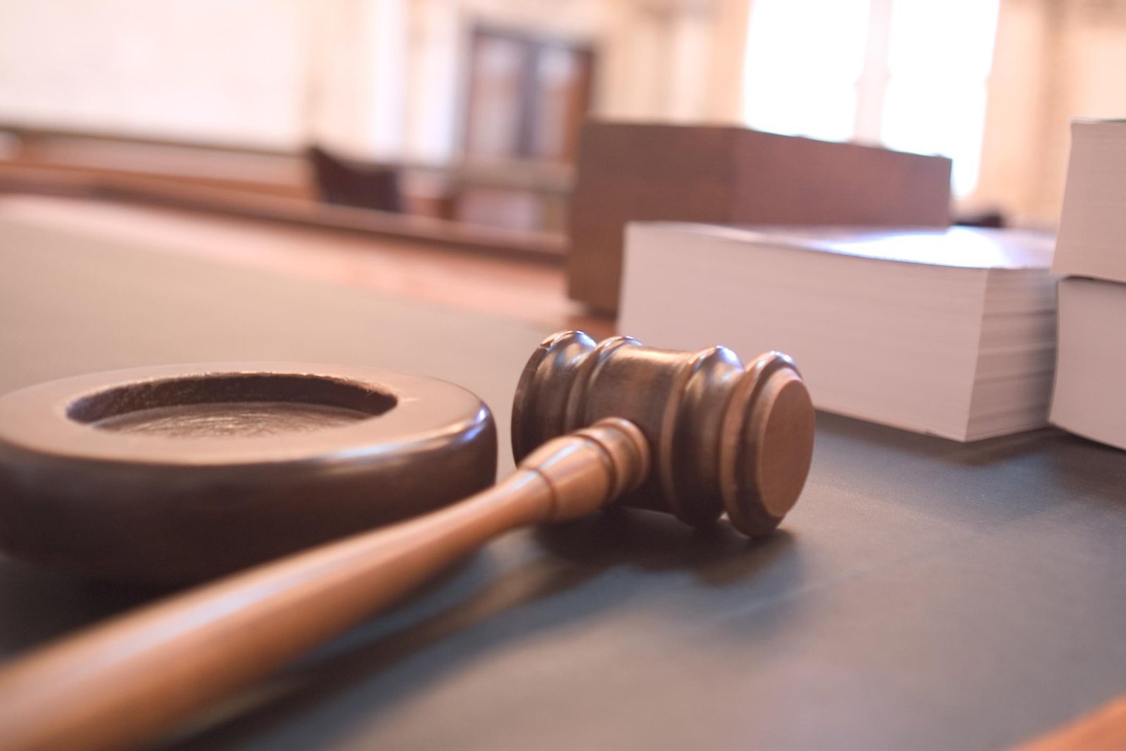 Courtroom gavel representing car accident lawyer fees
