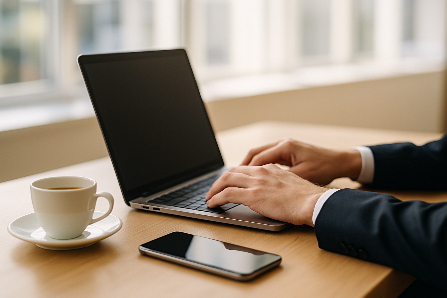 Researching car accident lawyers on a laptop