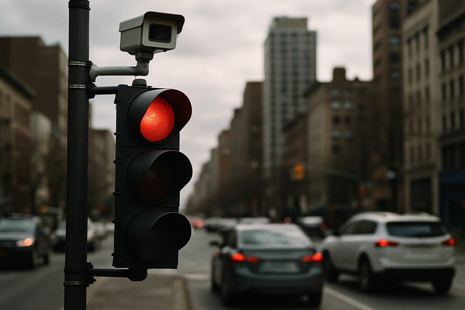 Intersection traffic camera that captures T-bone crashes