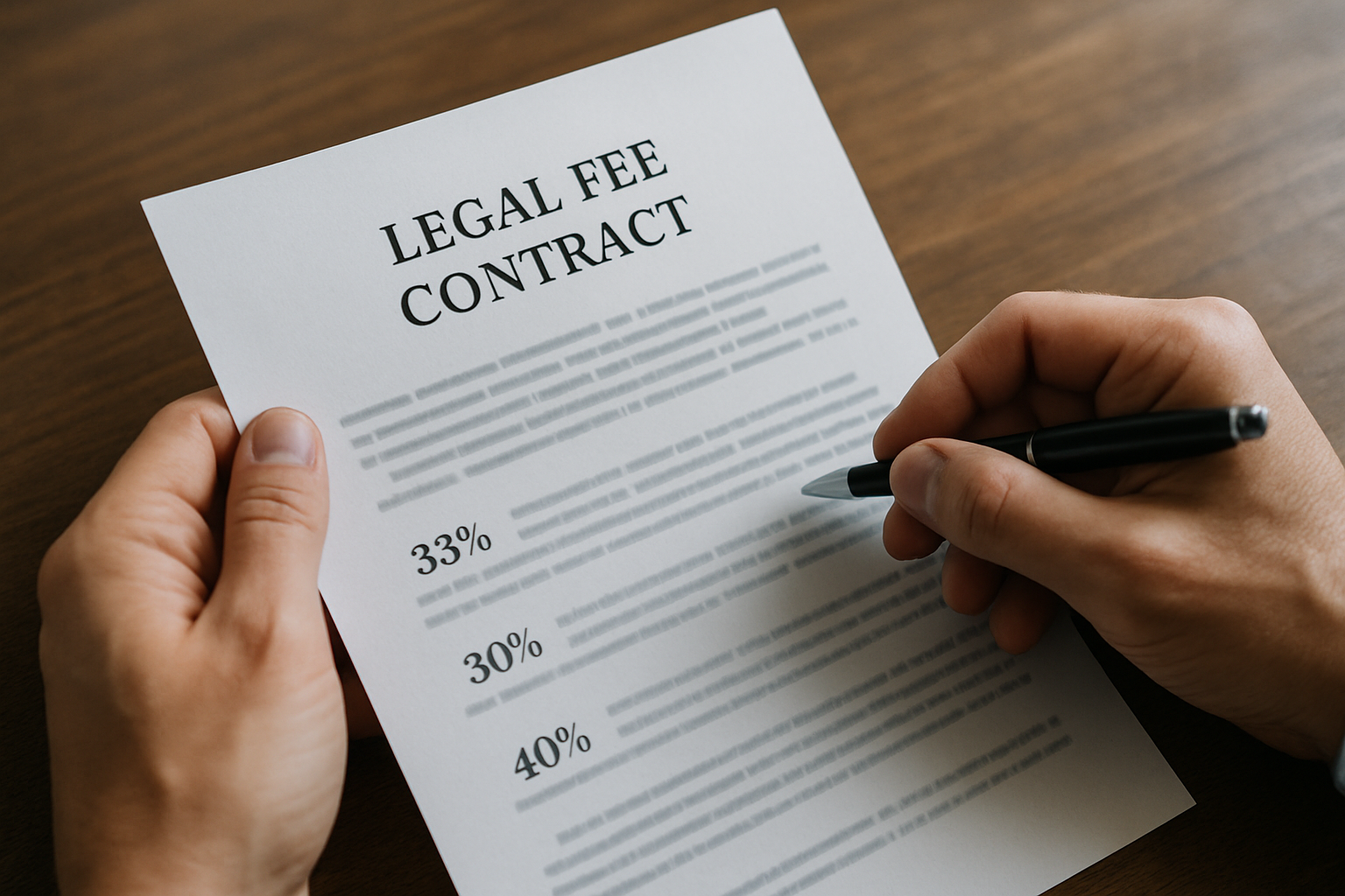 Reviewing a legal fee contract