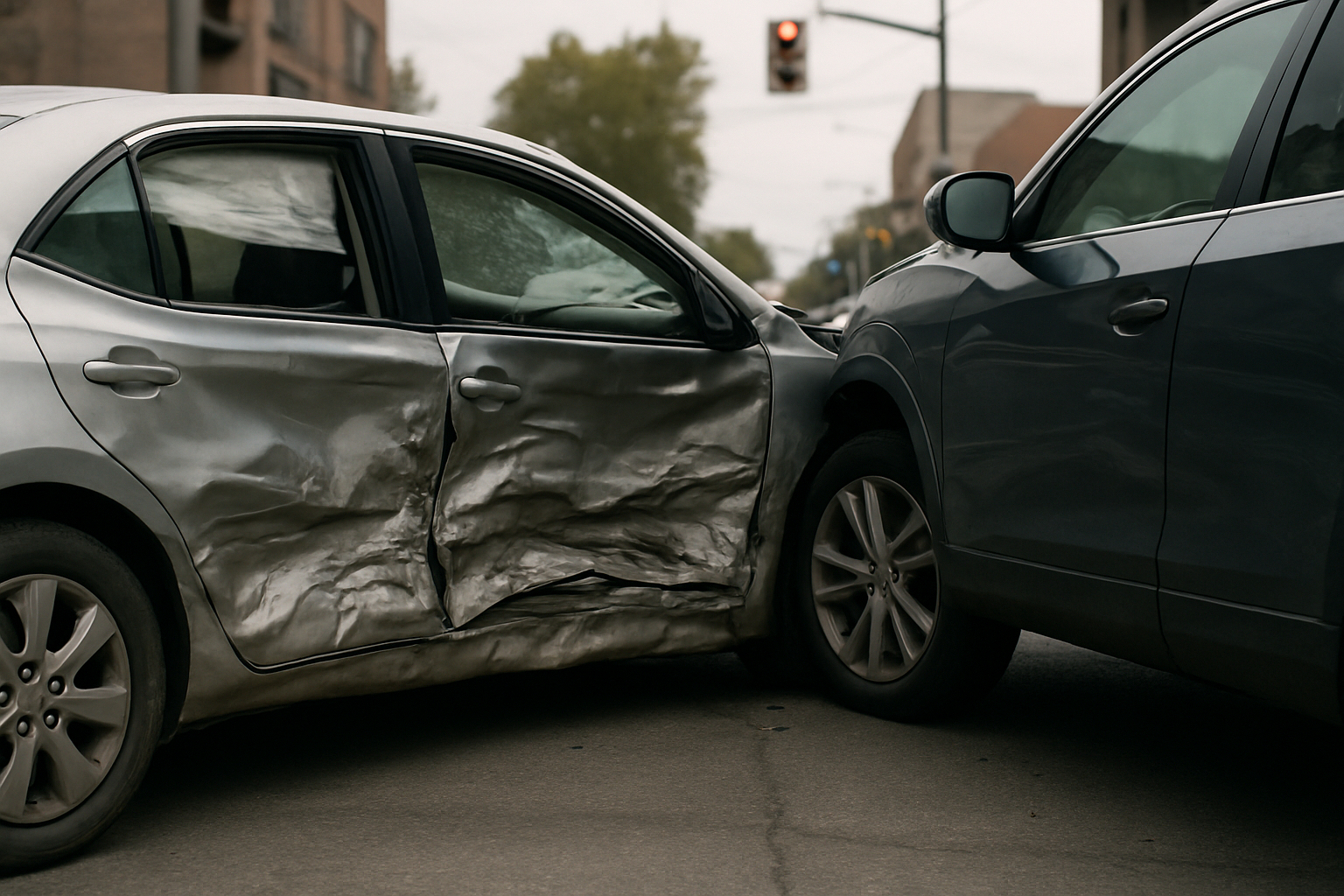 Side-impact T-bone collision at an intersection
