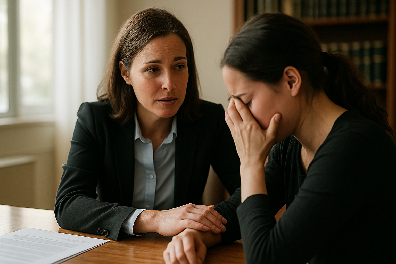 A family consulting a wrongful death lawyer with compassion